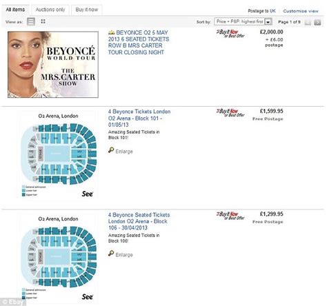 how much are beyonce concert tickets uk